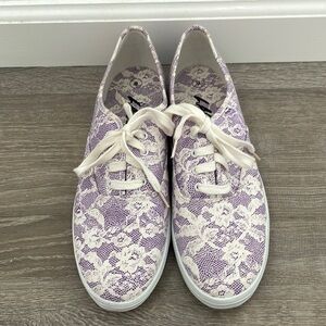Purple and White Shoes, Size 9